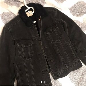 Black denim jacket